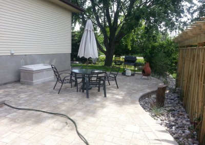 Interlocking back patio