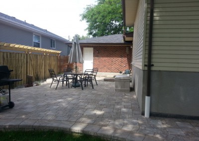 Interlocking back patio