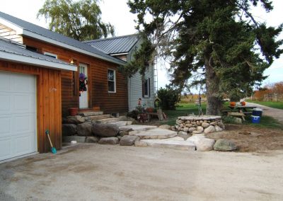 Natural stone steps