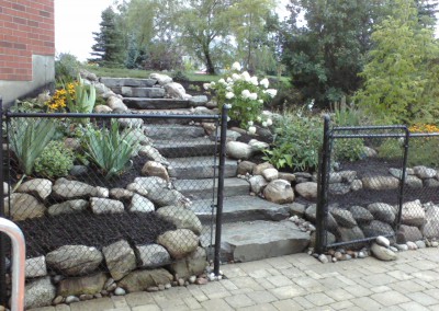 Natural stone steps