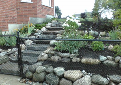 Natural stone steps