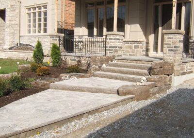 Natural stone steps