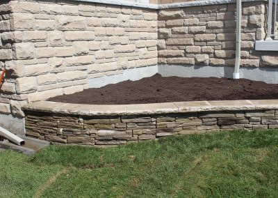 Stone garden wall