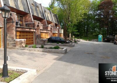 Guillotined 8x8 stone garden walls