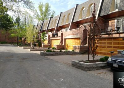 Guillotined 8x8 stone garden walls