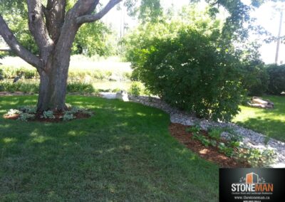 River rock landscaping