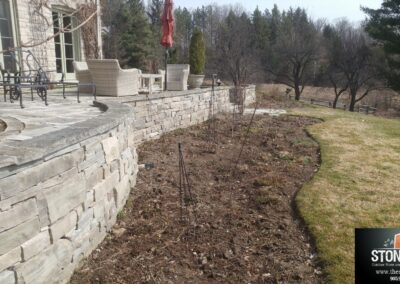 Dry laid stone wall
