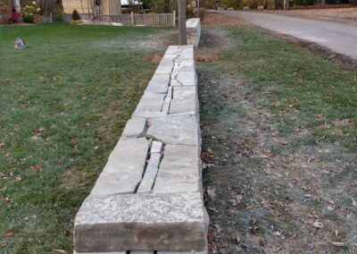 Dry laid stone wall